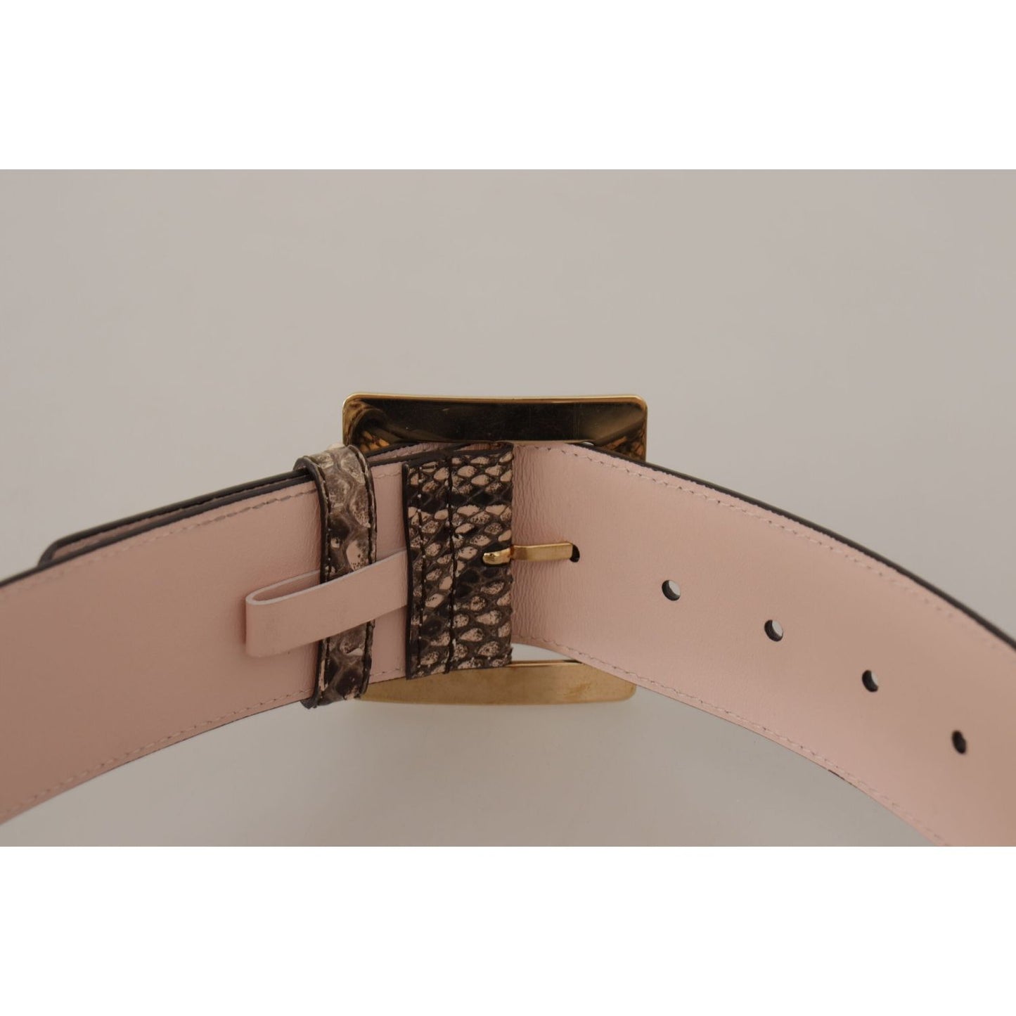 Dolce & Gabbana Elegant Leather Belt with Logo Buckle Dolce & Gabbana