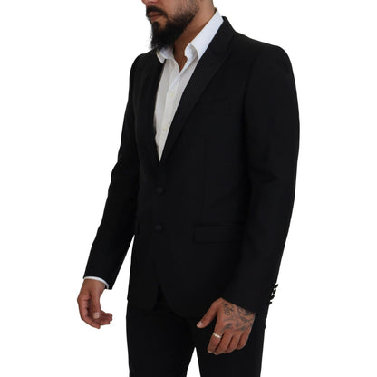 Dolce & Gabbana Black Slim Fit Formal Martini Blazer