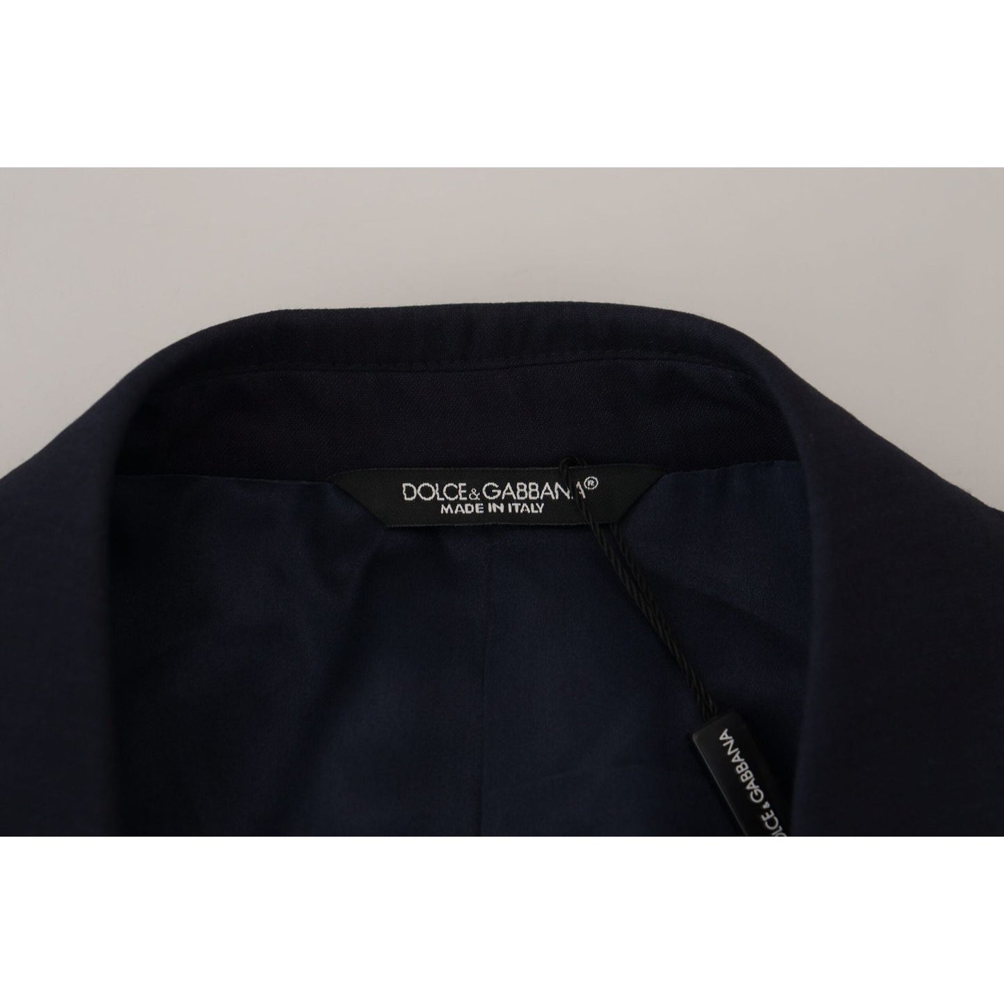 Dolce & Gabbana Elegant Blue Wool Silk Blazer Jacket Dolce & Gabbana