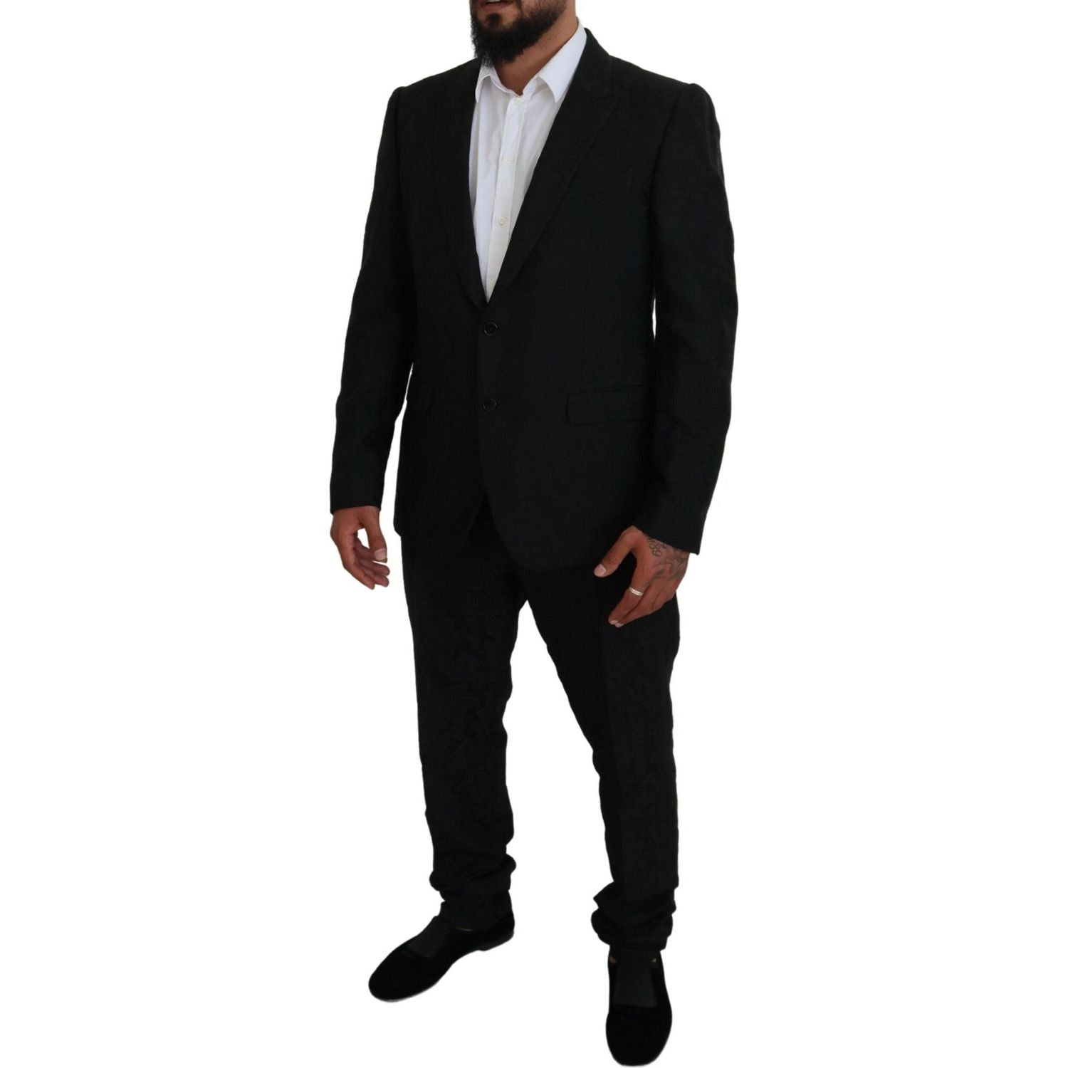 Dolce & Gabbana Black Single Breasted 2 Piece MARTINI Suit