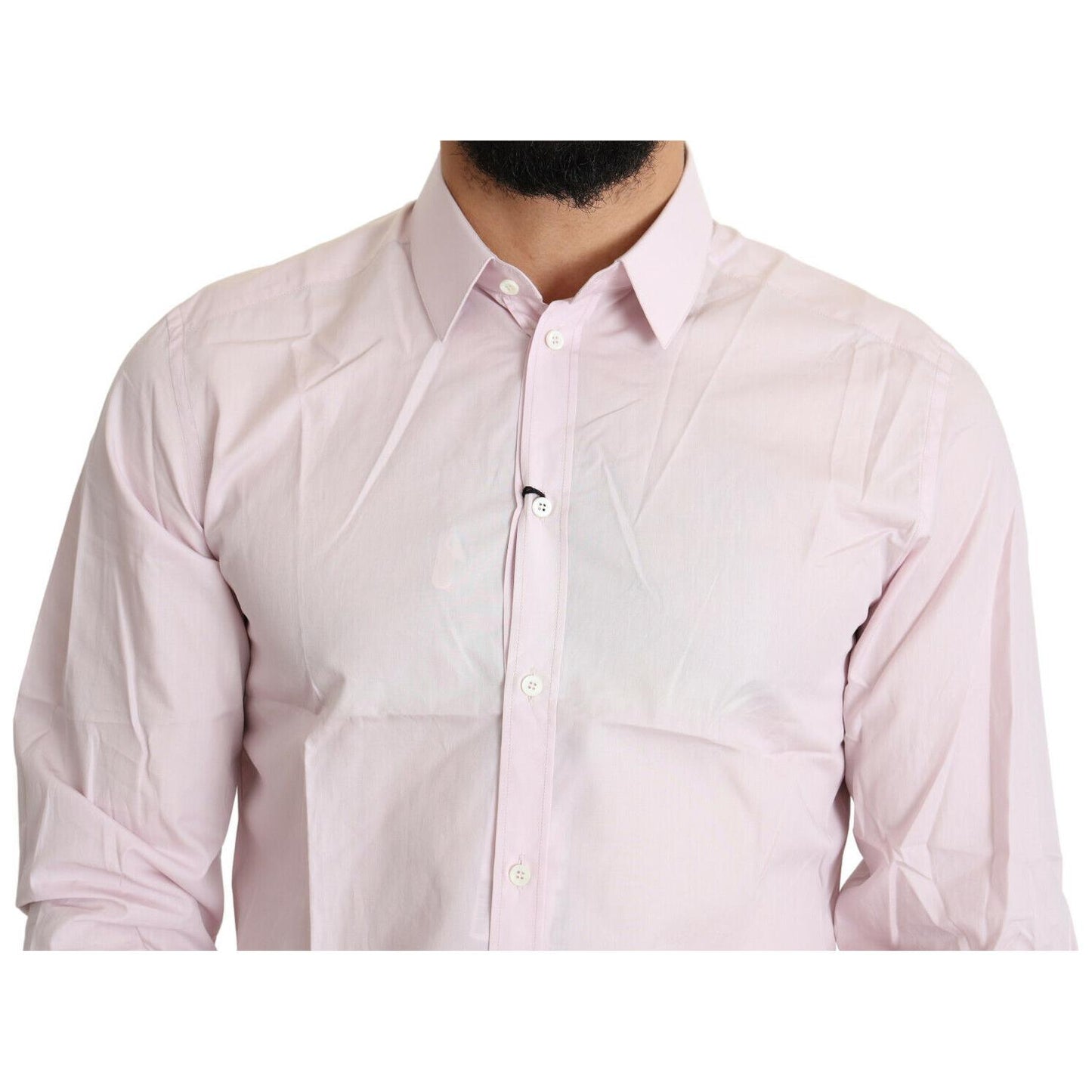 Dolce & Gabbana Elegant Slim Fit Pink Dress Shirt Dolce & Gabbana