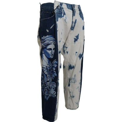 Dolce & Gabbana Blue Ceasar Denim Cotton Loose Fit Jeans
