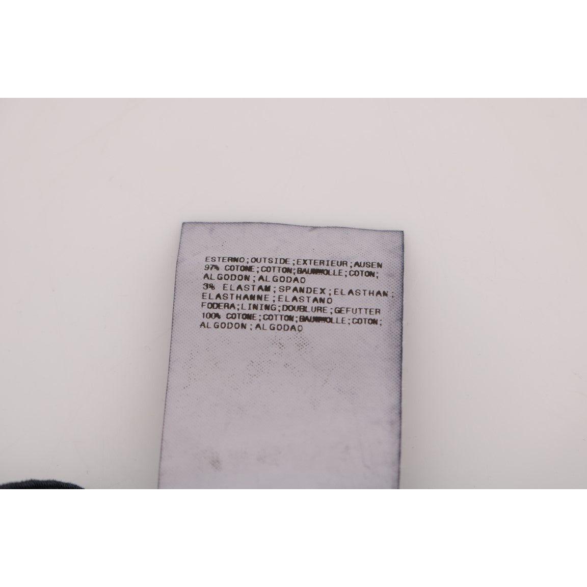 GF Ferre Blue Cotton Stretch Chinos Pants