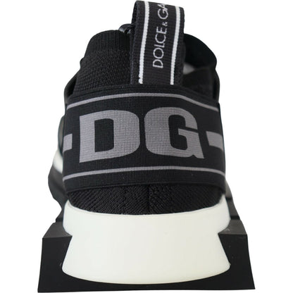 Dolce & Gabbana Black Mesh Sorrento Trekking Sneakers Shoes