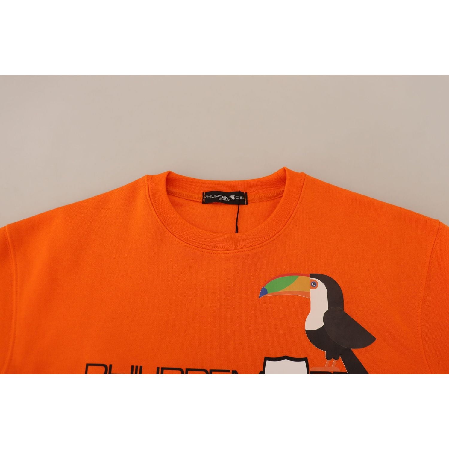 Philippe Model Orange Printed Long Sleeves Pullover Sweater