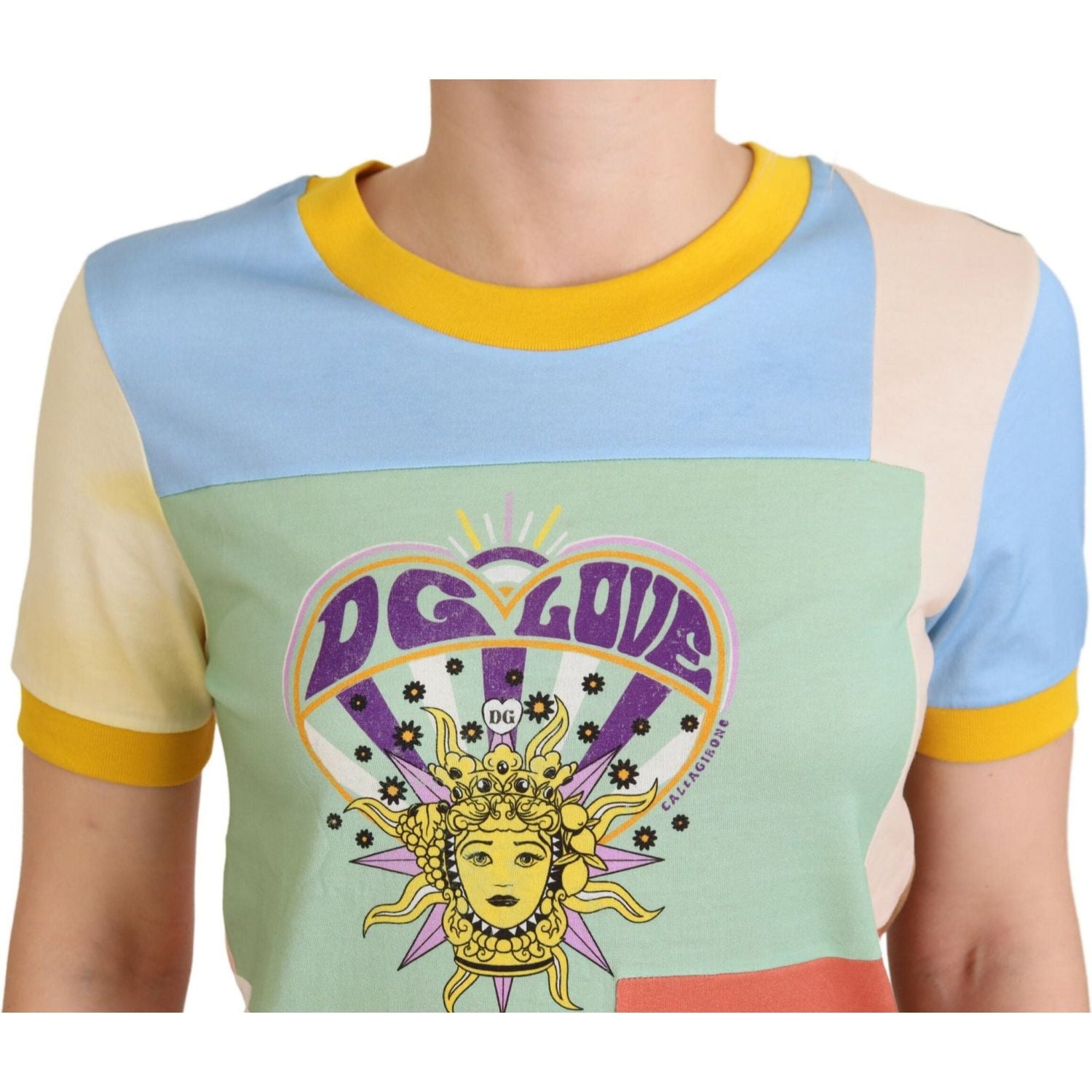 Dolce & Gabbana Multicolor Cotton  DG Love Patchwork