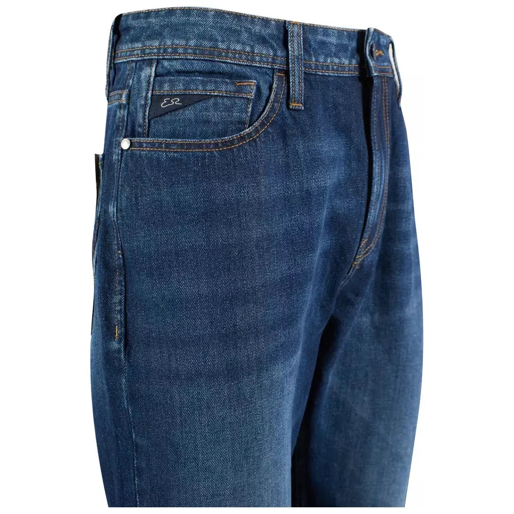 Yes Zee Blue Cotton Mens Jeans Yes Zee