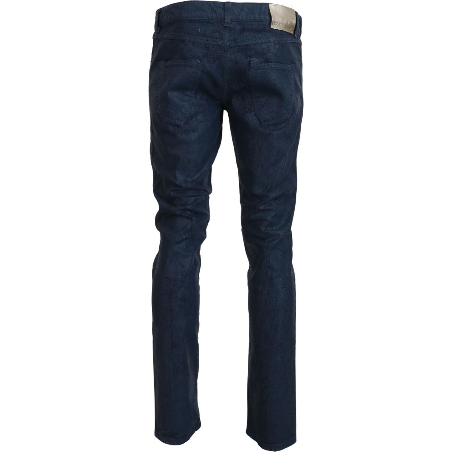 Exte Chic Tapered Blue Denim Jeans Exte