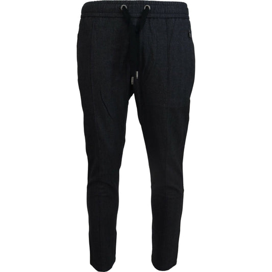 Dolce & Gabbana Gray Cotton Jogger Men Pants