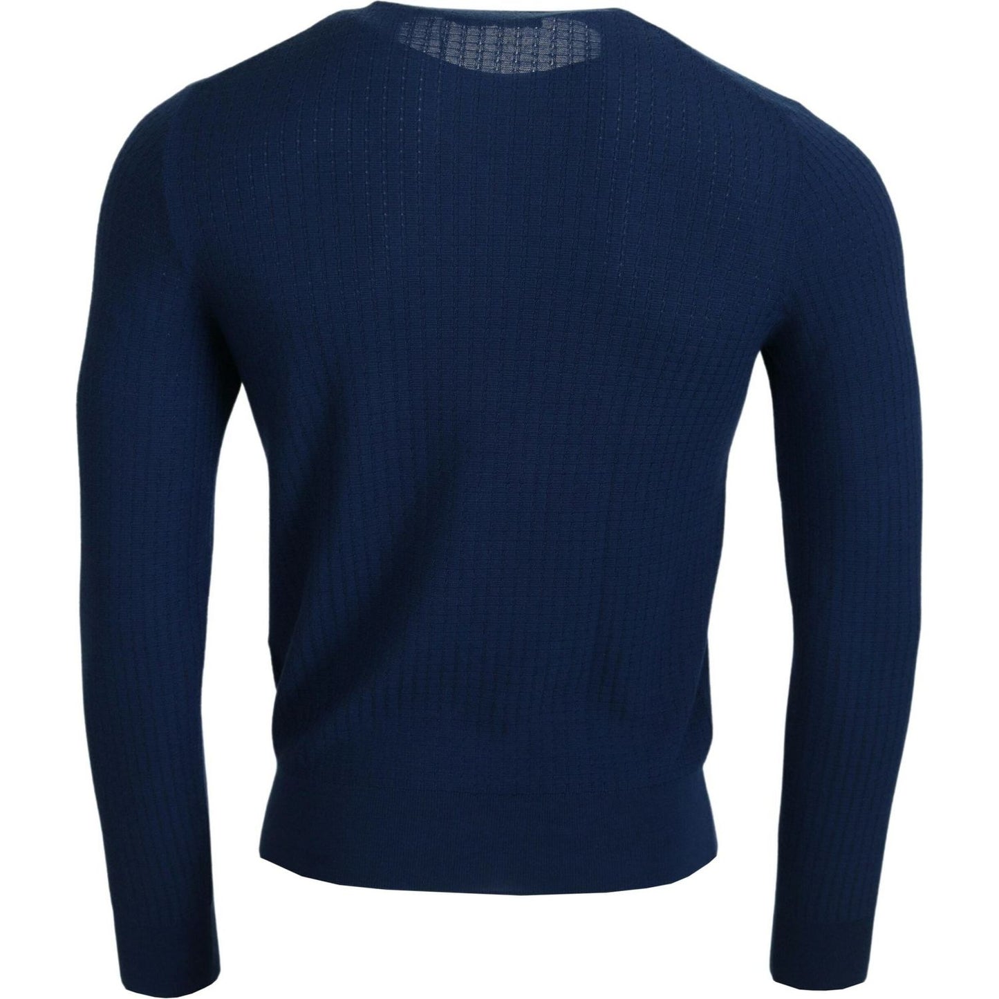 Dolce & Gabbana Elegant Blue Cashmere-Silk Men's Pullover Dolce & Gabbana