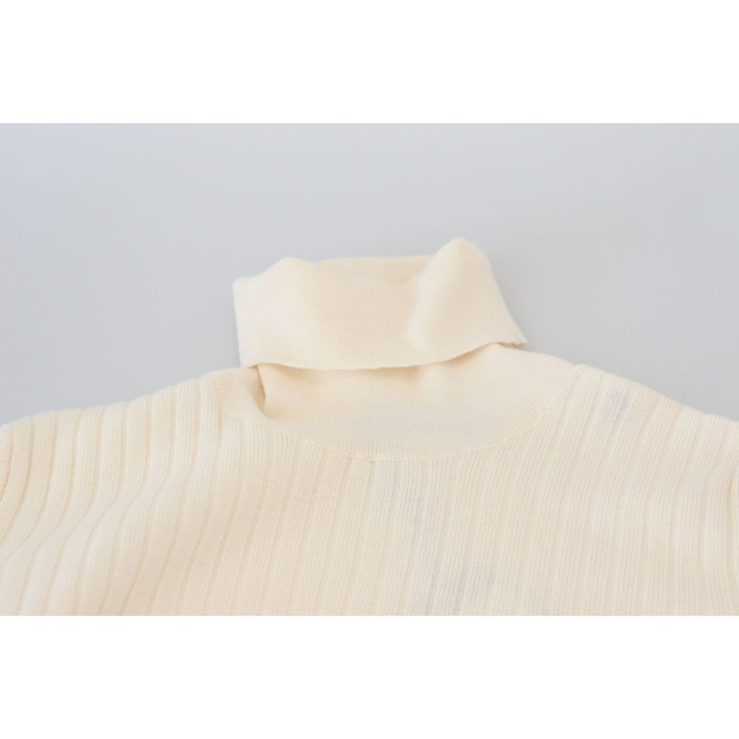 Dolce & Gabbana Ivory Turtleneck Wool Blend Sweater Dolce & Gabbana