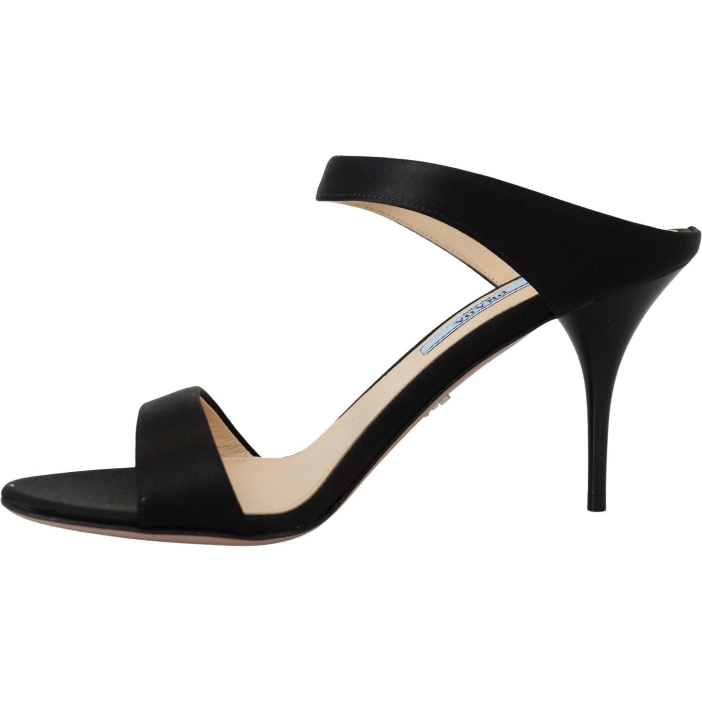 Prada Elegant Black Leather Heels Pumps Prada