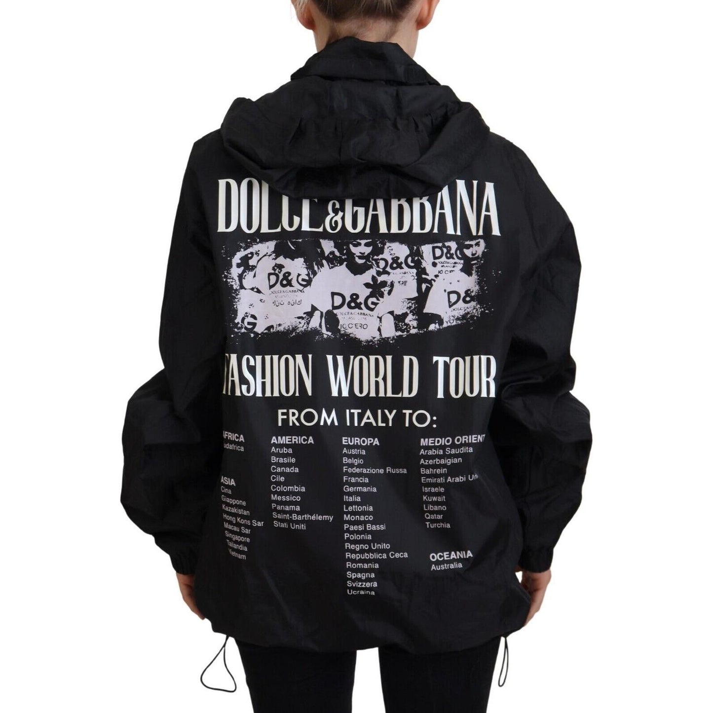 Dolce & Gabbana Sleek Black Nylon Bomber Jacket Dolce & Gabbana