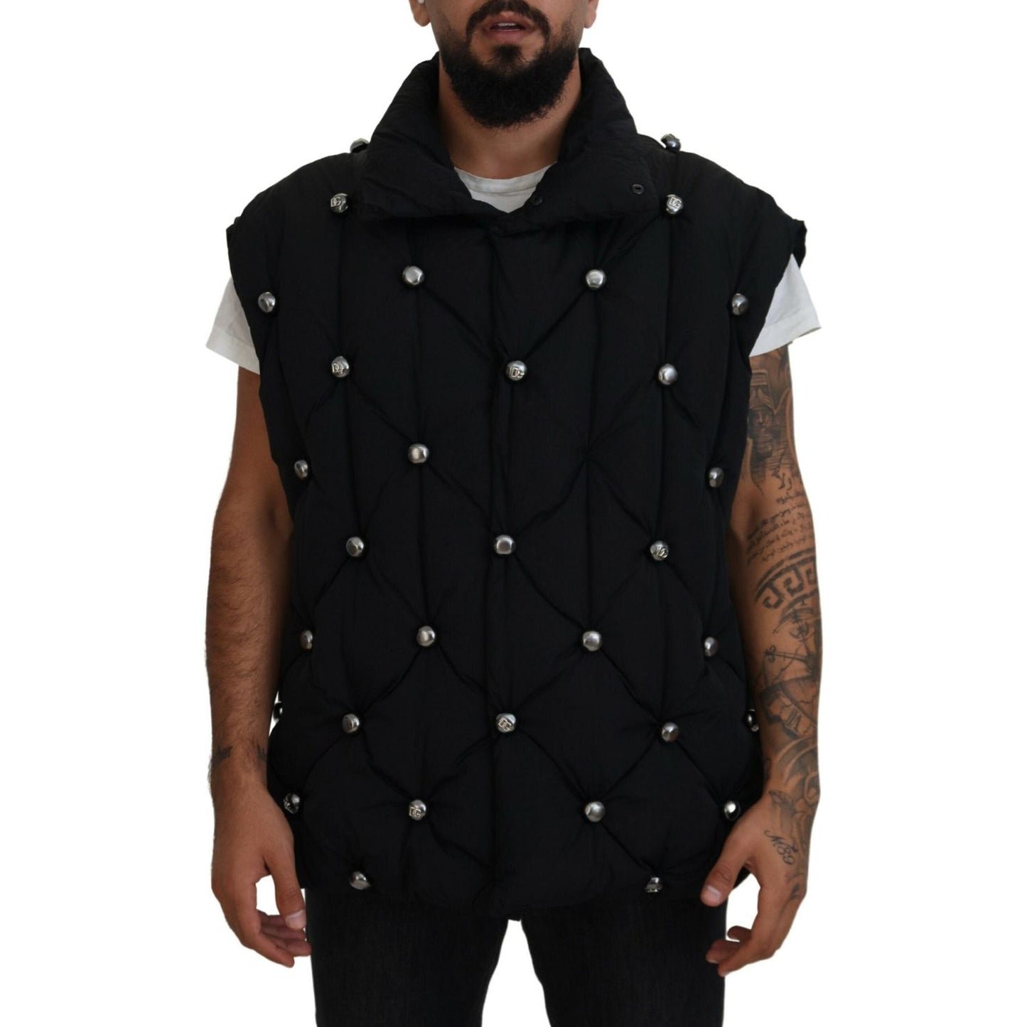 Dolce & Gabbana Elegant Black Sleeveless Vest Jacket Dolce & Gabbana