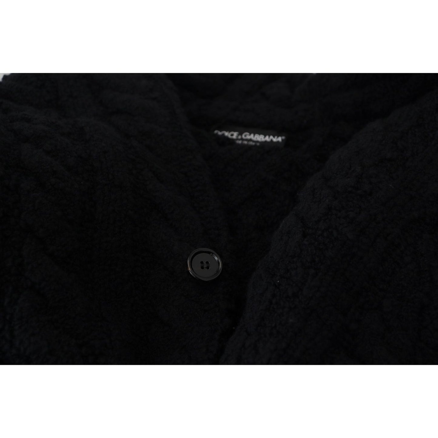 Dolce & Gabbana Elegant Black Wool-Cashmere Cardigan Sweater Dolce & Gabbana