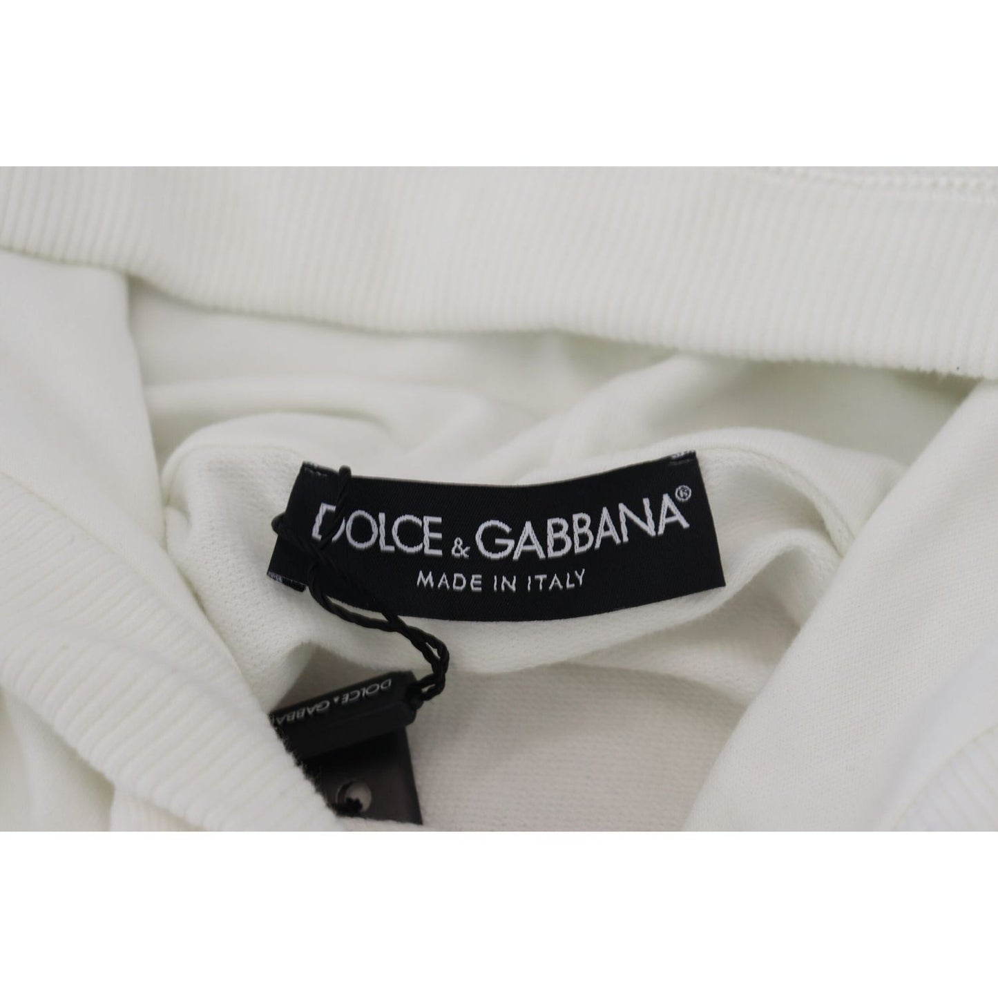 Dolce & Gabbana Elegant White Logo Hooded Sweatshirt Dolce & Gabbana