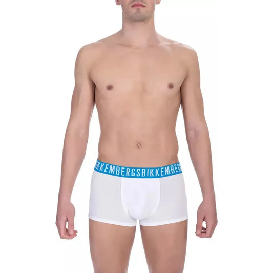 Bikkembergs White Cotton Men's Trunk Underwear Bikkembergs