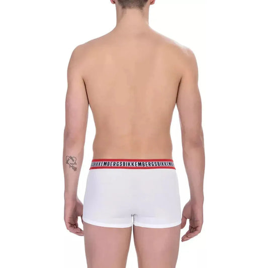 Bikkembergs White Cotton Men Underwear Trunk Pack Bikkembergs