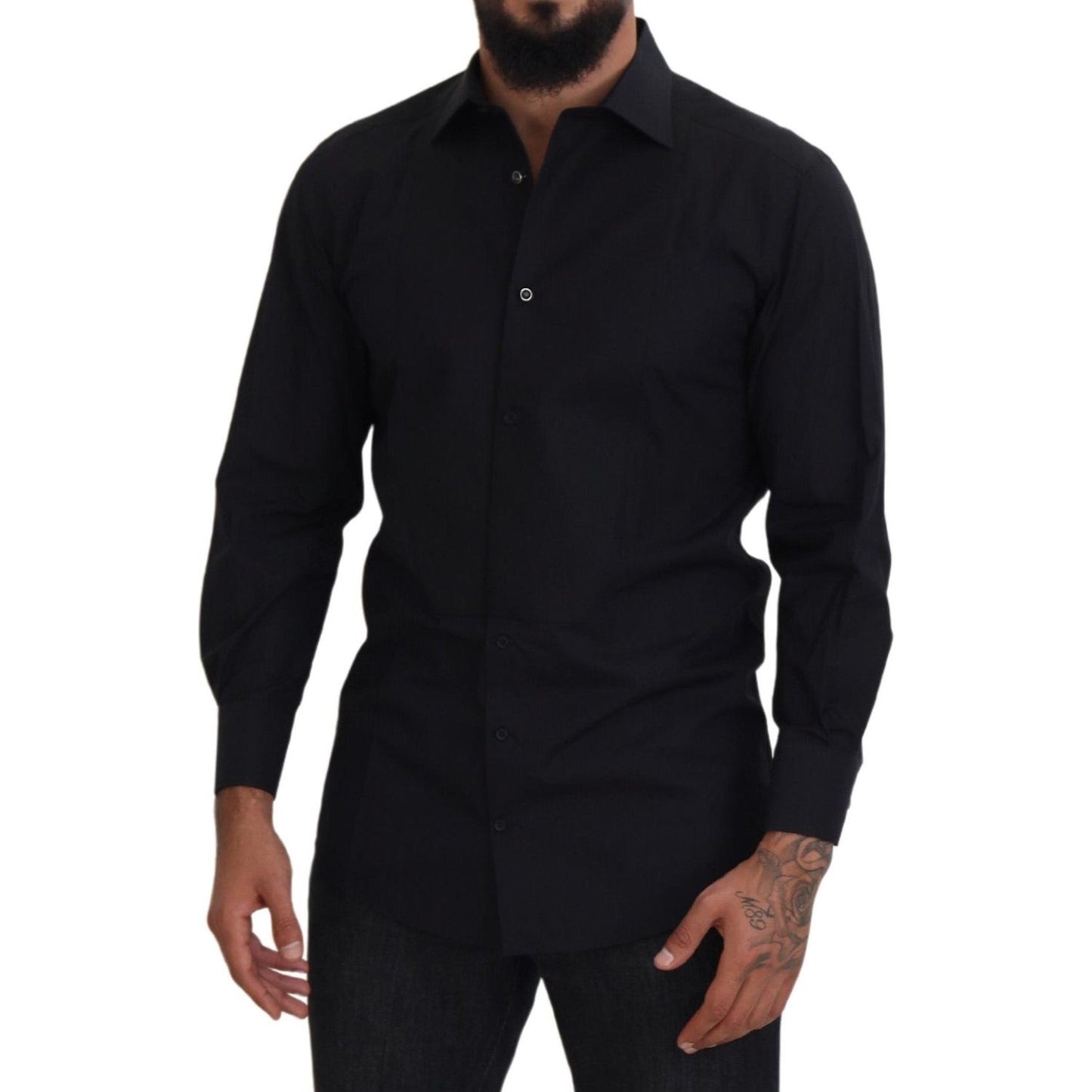 Dolce & Gabbana Elegant Black Formal Long Sleeve Shirt Dolce & Gabbana