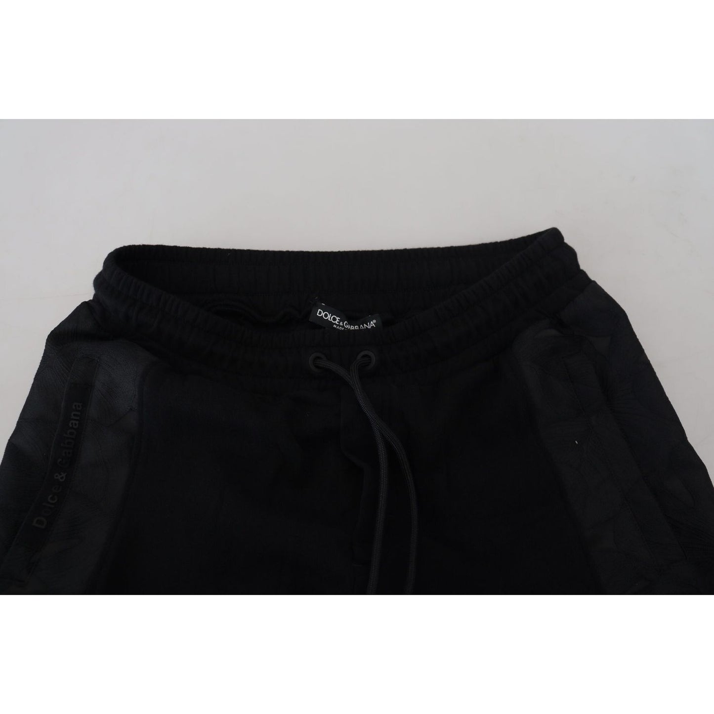 Dolce & Gabbana Black Polyester Skinny Jogger Men Pants