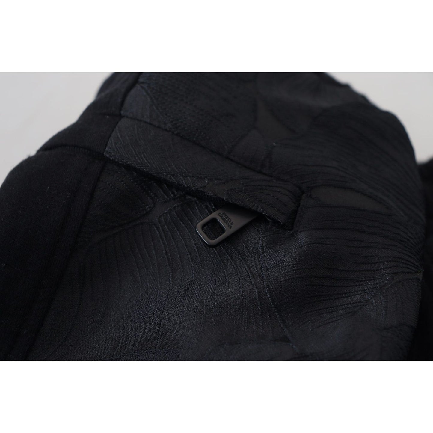Dolce & Gabbana Black Polyester Skinny Jogger Men Pants