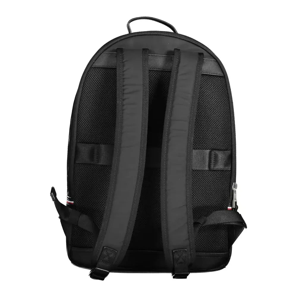 Tommy Hilfiger Black Polyester Men Backpack Tommy Hilfiger