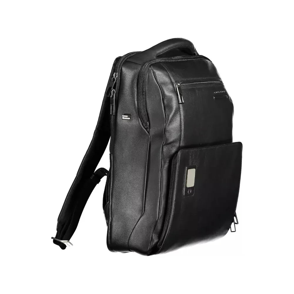 Piquadro Black Leather Men Backpack Piquadro