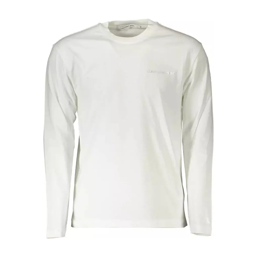 Calvin Klein White Cotton Men T-Shirt Calvin Klein