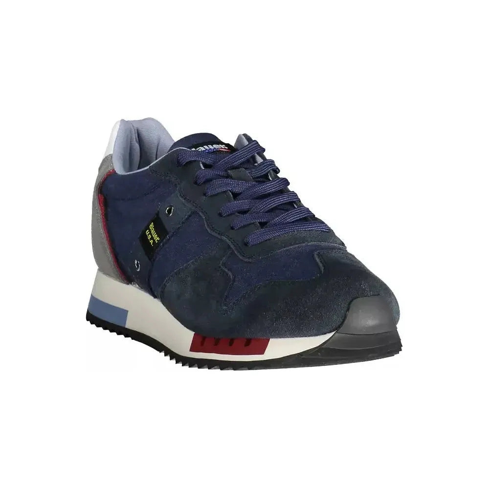 Blauer Blue Leather Men Sneaker Blauer