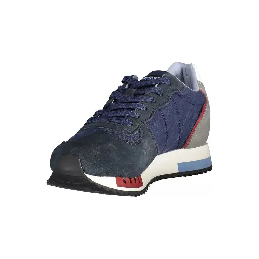 Blauer Blue Leather Men Sneaker Blauer