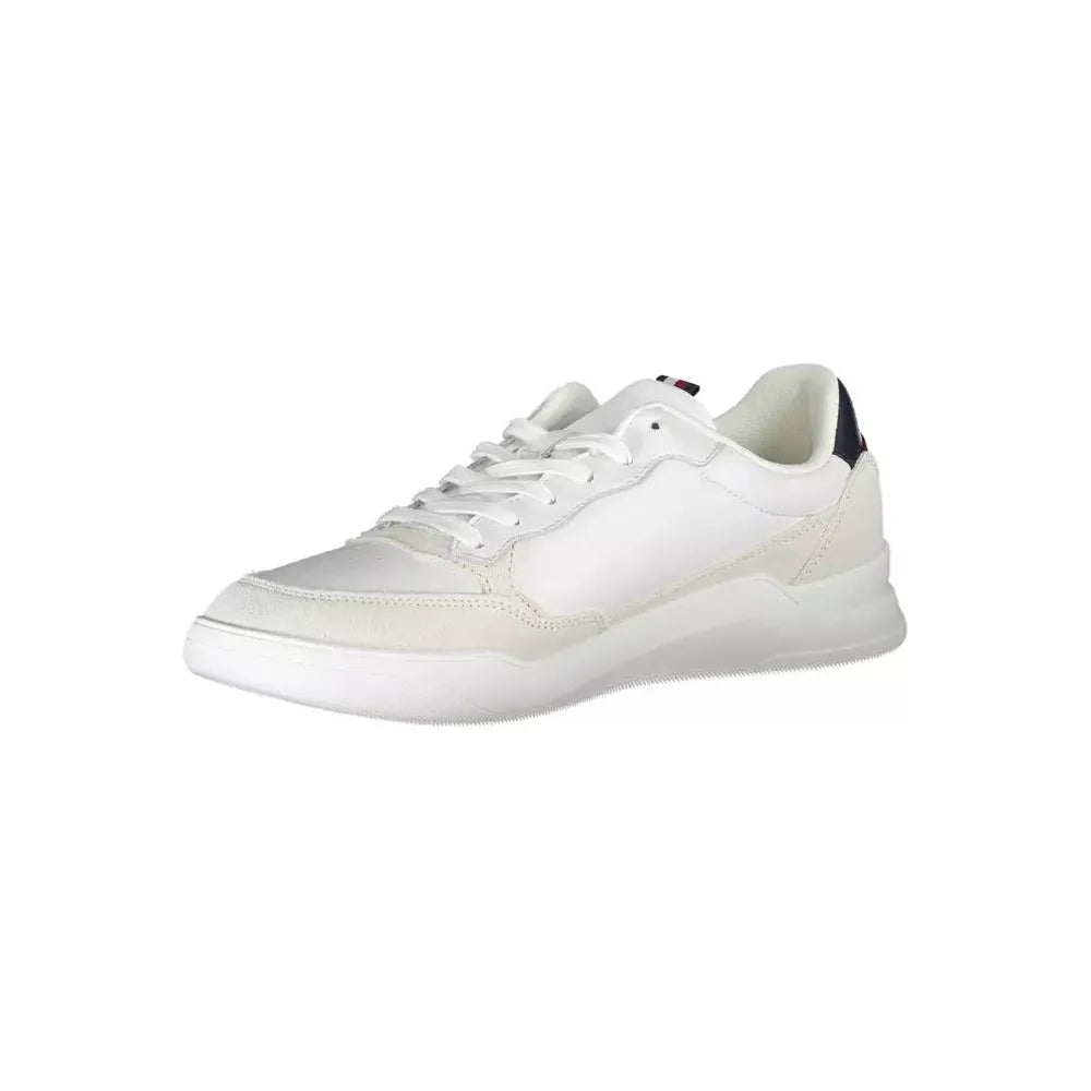 Tommy Hilfiger White Leather Men Sneaker Tommy Hilfiger