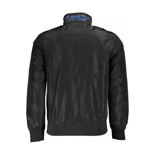 La Martina Black Polyester Men Jacket La Martina