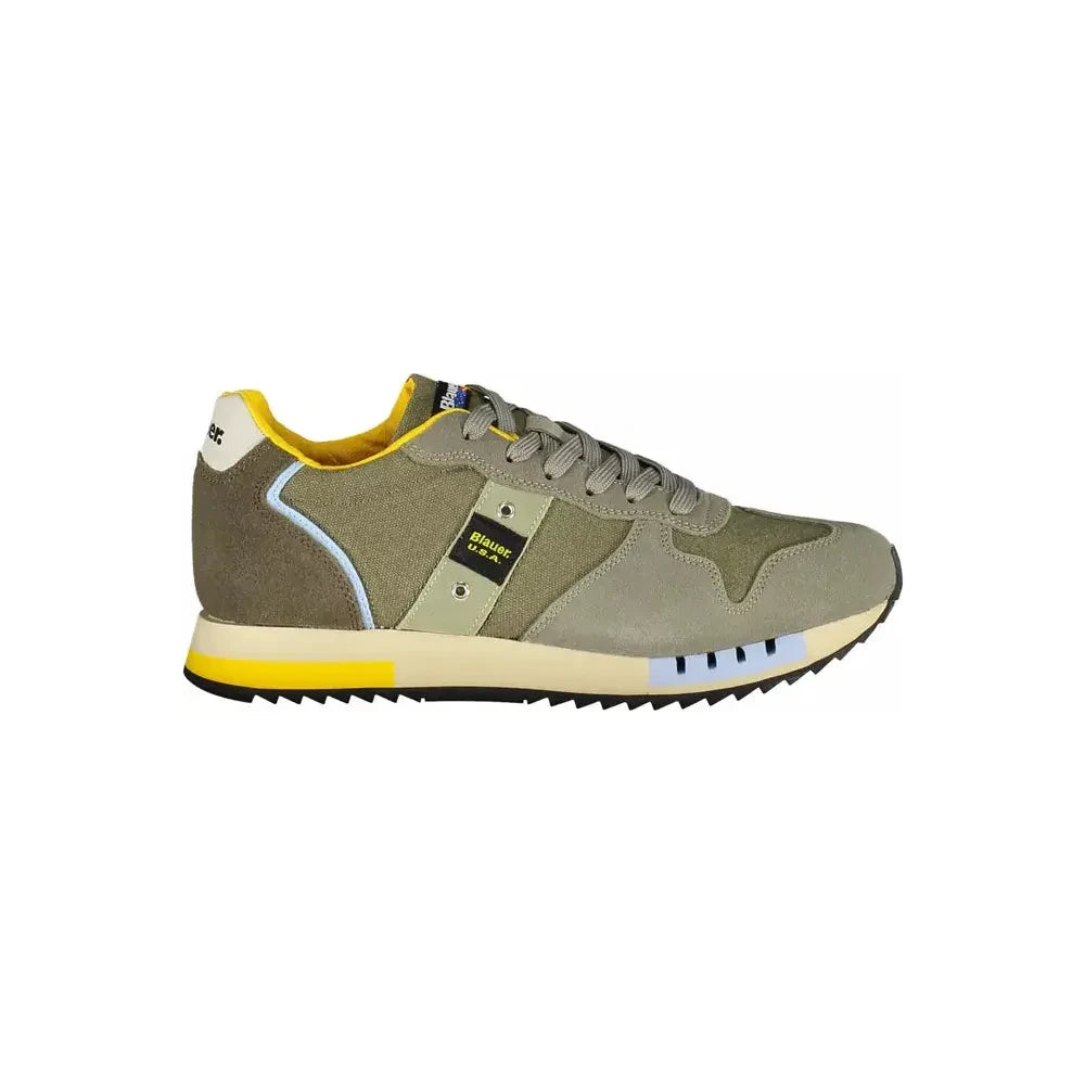 Blauer Green Leather Men Sneaker Blauer