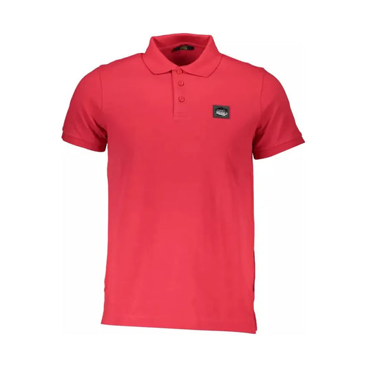 Cavalli Class Elegant Pink Cotton Polo with Chic Detailing Cavalli Class