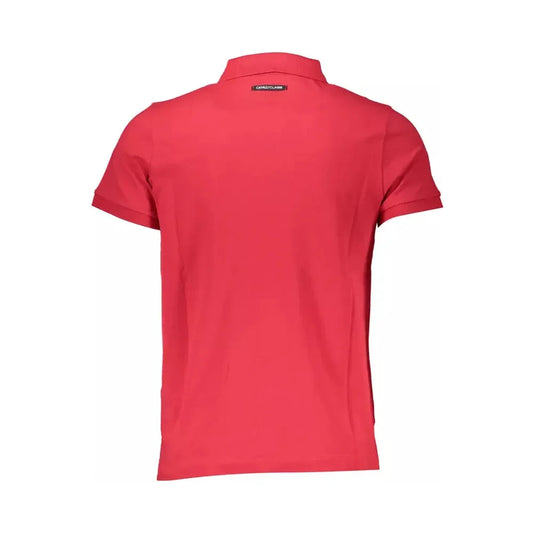 Cavalli Class Elegant Pink Cotton Polo for the Discerning Gentleman Cavalli Class