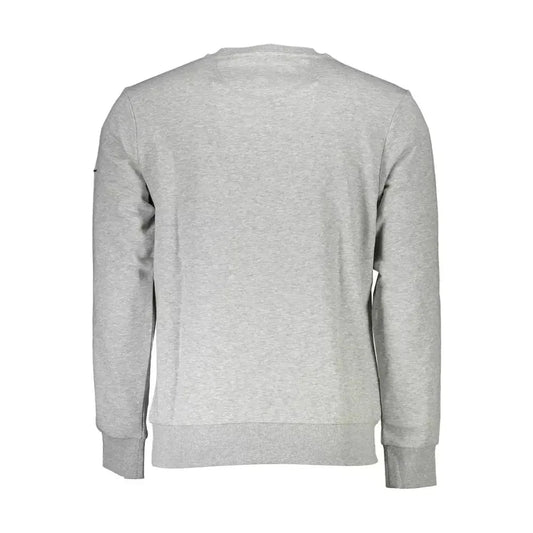 La Martina Gray Cotton Men Sweater La Martina