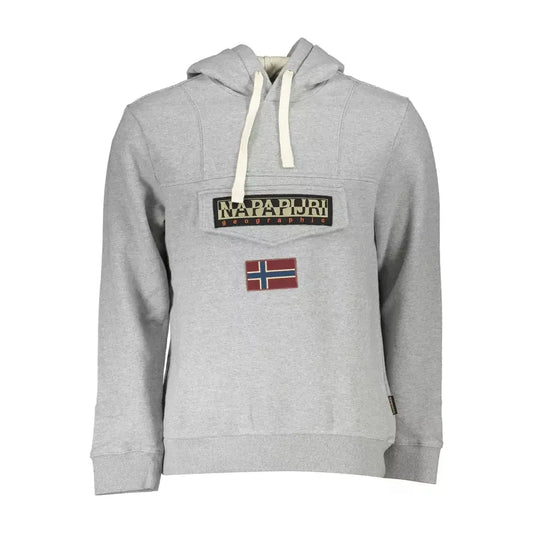 Napapijri Gray Cotton Men Sweater Napapijri