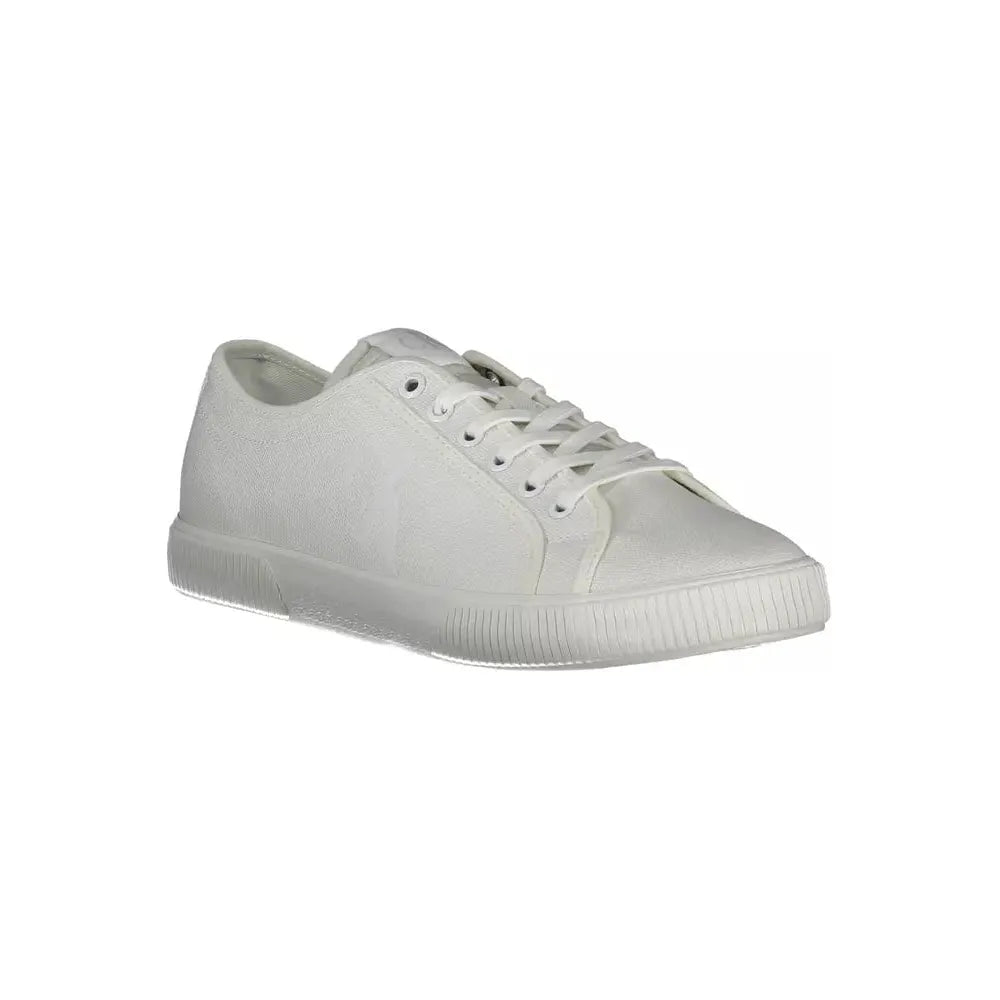 Calvin Klein White Cotton Men Sneaker Calvin Klein