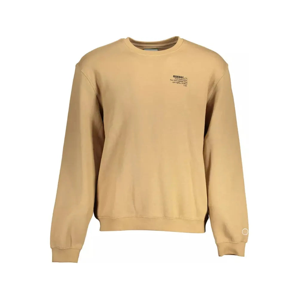 Guess Jeans Beige Cotton Mens Sweater Guess Jeans