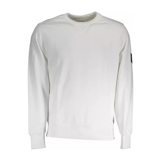 Calvin Klein White Cotton Men Sweater Calvin Klein