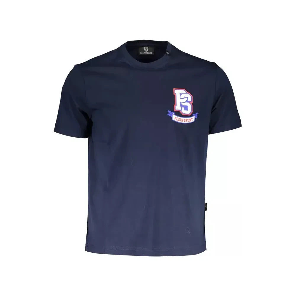 Plein Sport Blue Cotton Men T-Shirt Plein Sport