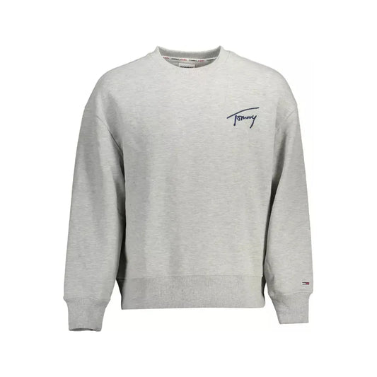 Tommy Hilfiger Gray Cotton Men Sweater Tommy Hilfiger