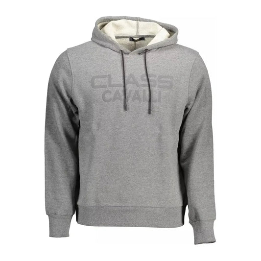 Cavalli Class Gray Cotton Men Sweatshirt