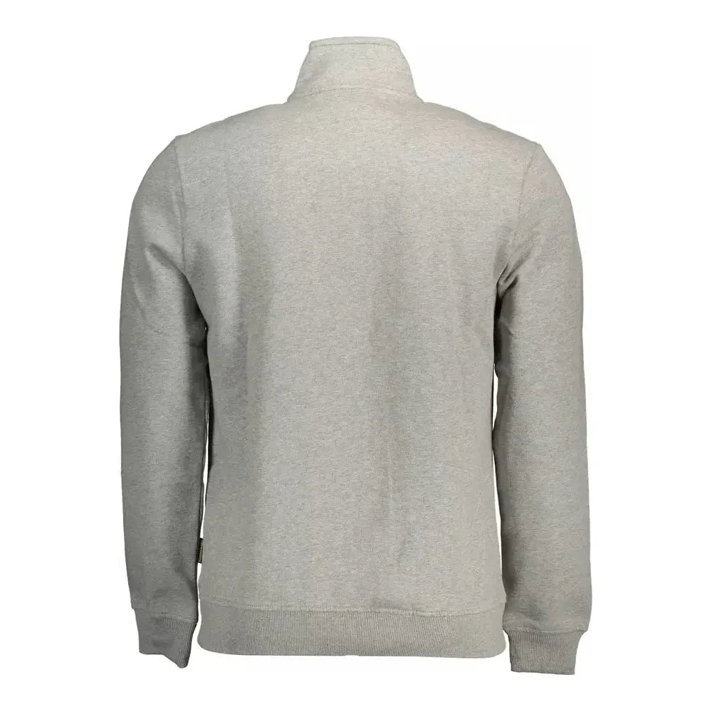 Napapijri Gray Cotton Men Sweater Napapijri