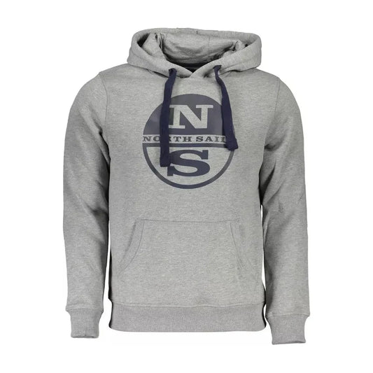 North Sails Gray Cotton Men Sweatshirt North Sails