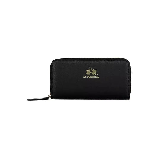 La Martina Black Polyethylene Women Wallet La Martina