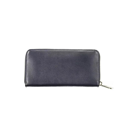 Tommy Hilfiger Blue Leather Women Wallet Tommy Hilfiger