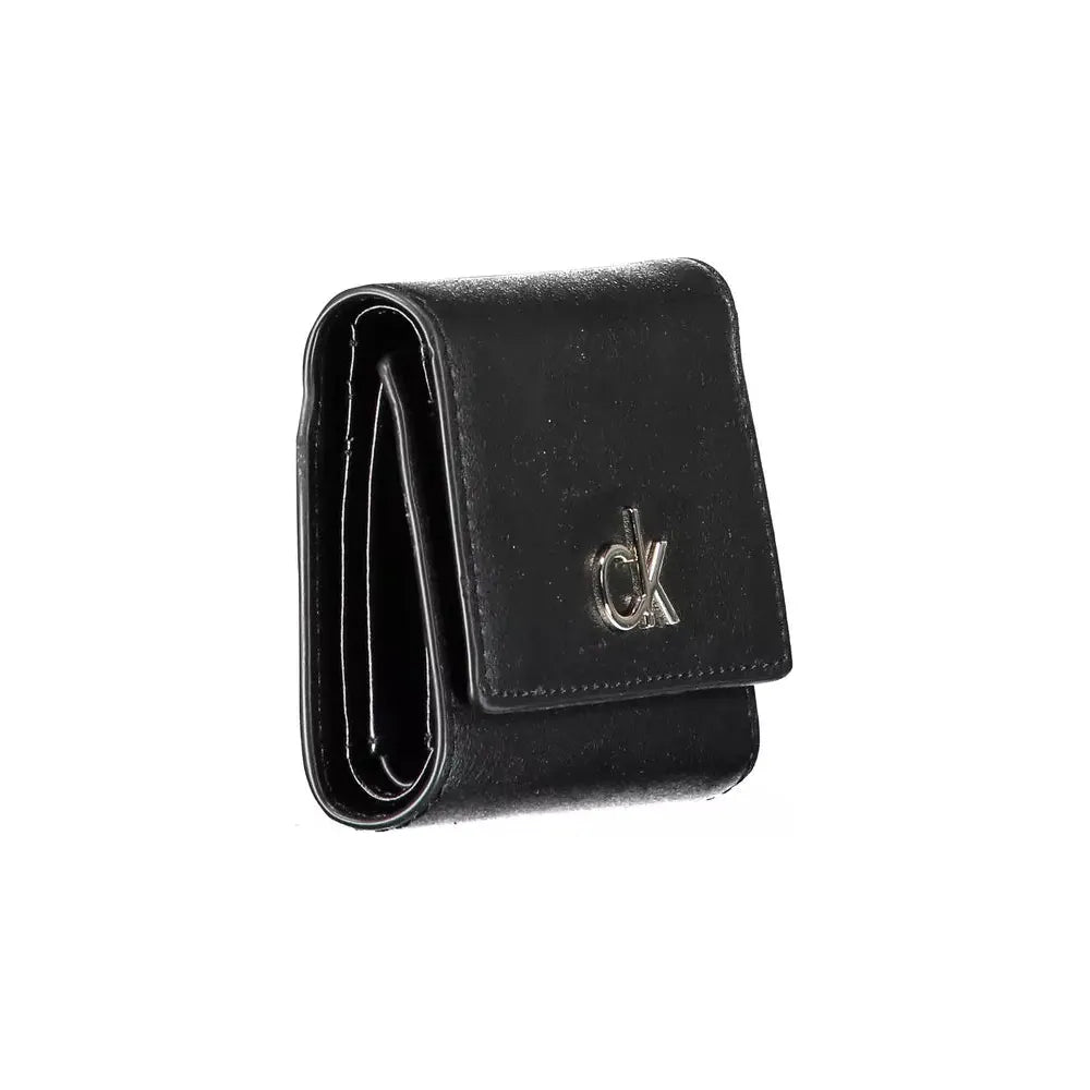 Calvin Klein Black Polyvinylchloride Women Wallet Calvin Klein