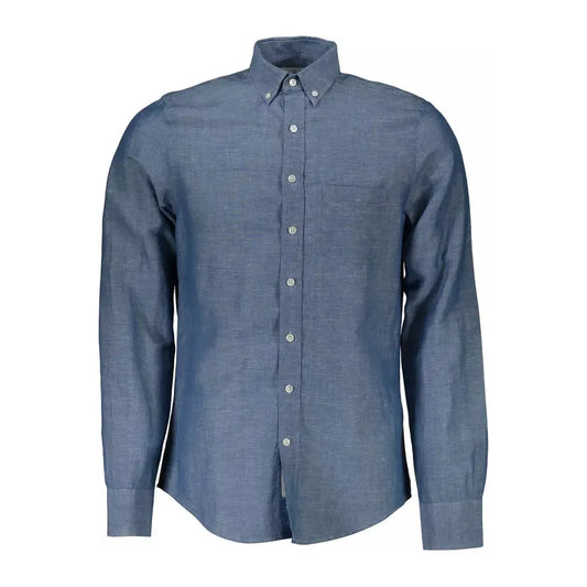 Gant Blue Cotton Men Shirt Gant