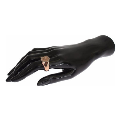 Nialaya Pink Gold 925 Silver Authentic Clear Ring